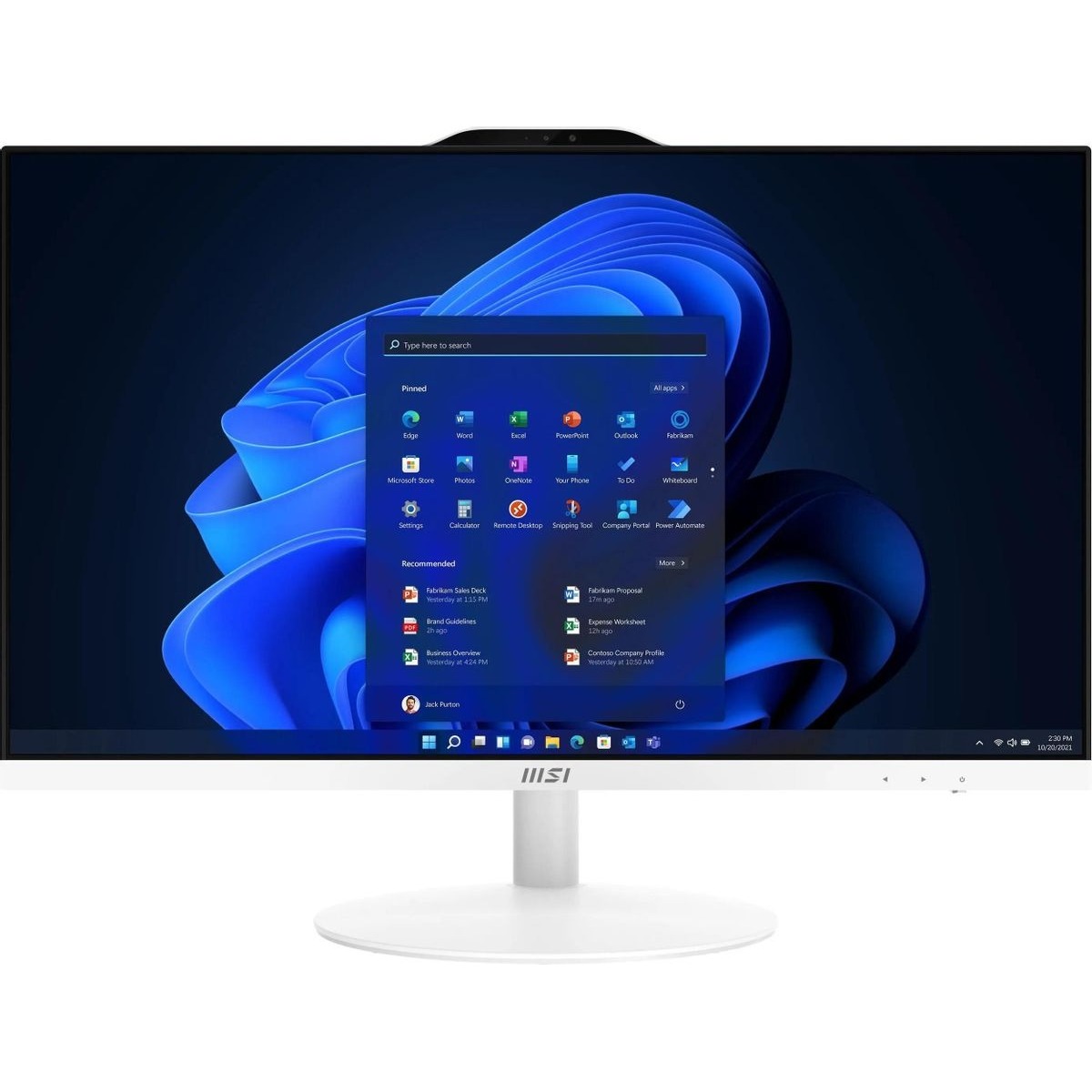 Моноблок MSI Pro AP272 13M-418RU 27 Full HD i5 13400 (2.5) 8Gb SSD512Gb UHDG 730 Windows 11 Professional GbitEth WiFi BT 120W клавиатура мышь Cam, белый 1920x1080