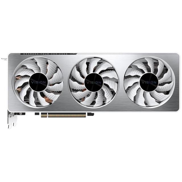 Видеокарта Gigabyte PCI-E 4.0 GV-N3070VISION OC-8GD 2.0 LHR NVIDIA GeForce RTX 3070 8192Mb 256 GDDR6 1815 / 14000 / HDMIx2 / DPx2 / HDCP Ret