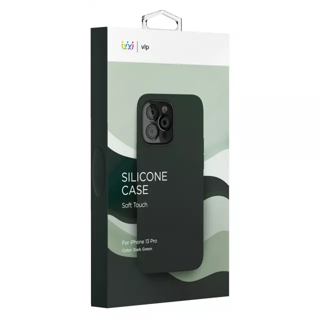 Чехол-накладка VLP Silicone Case для смартфона Apple iPhone 13 Pro (Цвет: Dark Green)
