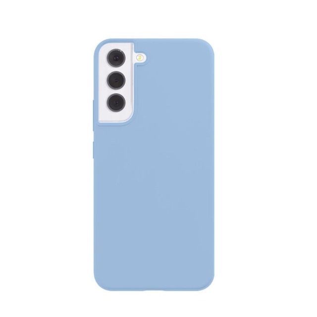 Чехол-накладка VLP Liquid Silicone Сase Antistatic для смартфона Samsung Galaxy S22 Plus (Цвет: Blue Gray)(vlp-SCS22P-BG)