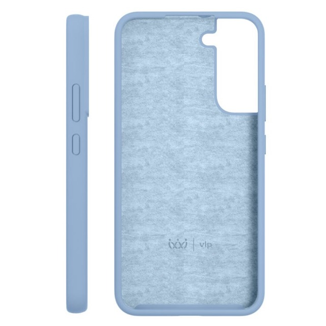 Чехол-накладка VLP Liquid Silicone Сase Antistatic для смартфона Samsung Galaxy S22 Plus (Цвет: Blue Gray)(vlp-SCS22P-BG)