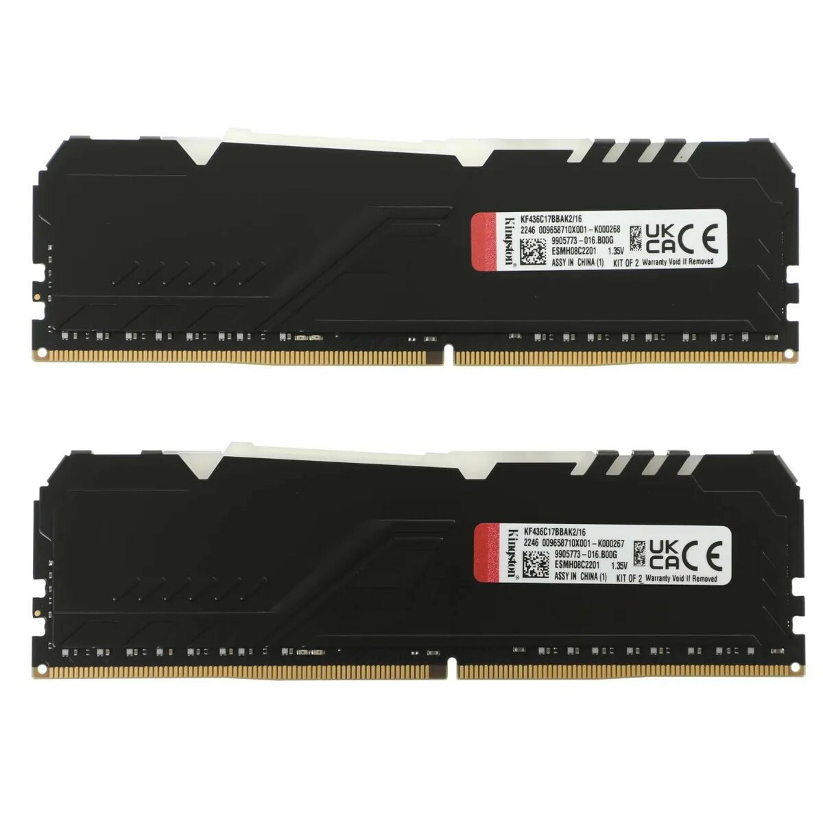 Память DDR4 2x8Gb 3600MHz Kingston FURY Beast KF436C17BBAK2 / 16