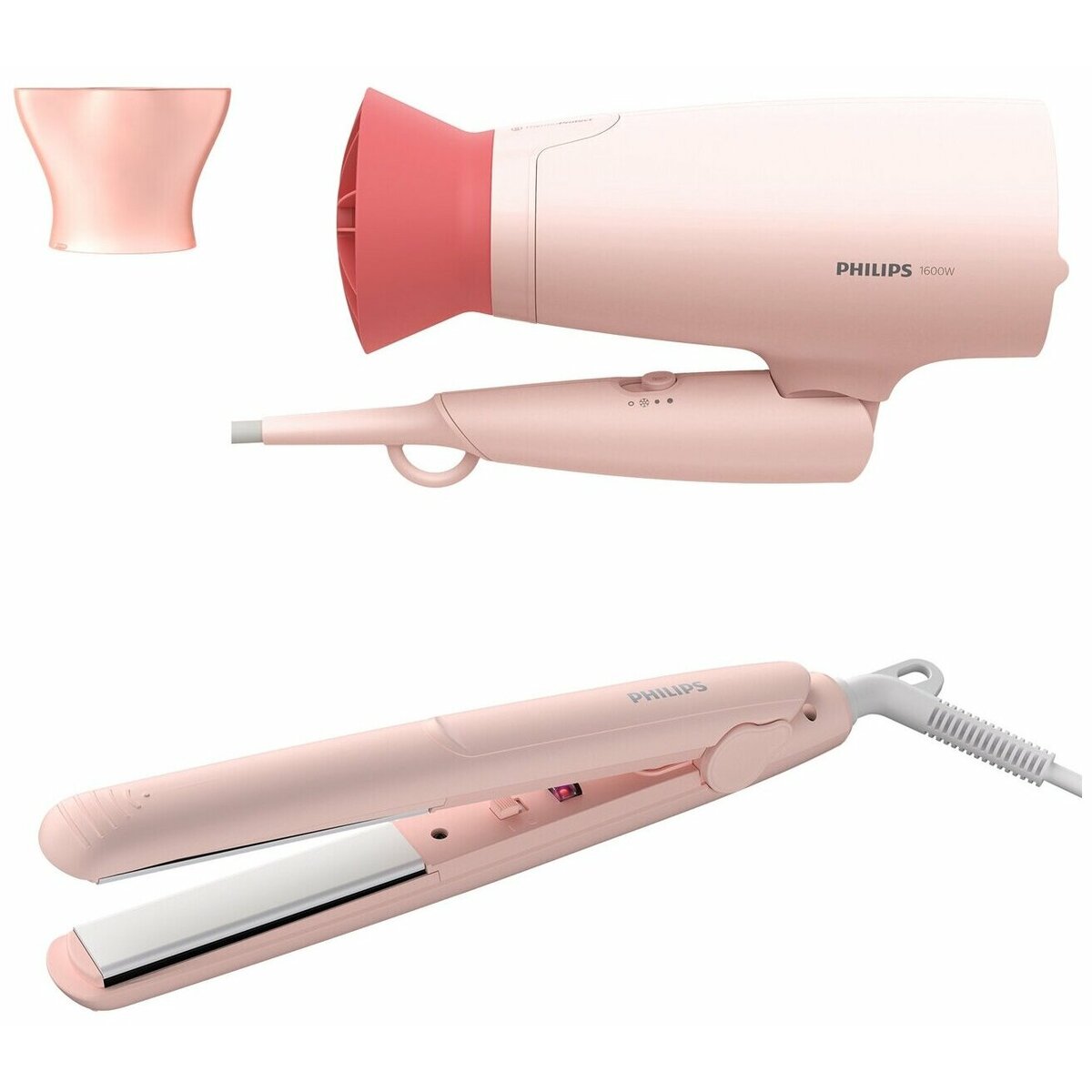 Набор фен и выпрямитель Philips BHP398 / 00 (Цвет: Pink)