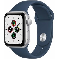 Apple Watch SE 40mm Cellular Aluminum Case with Sport Band (Цвет: Silver/Blue)