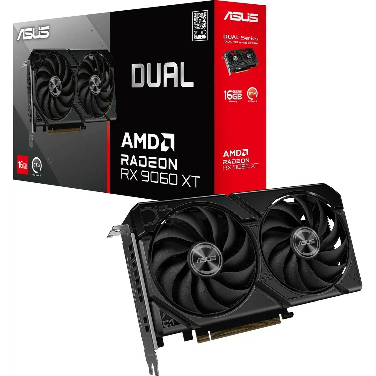 Видеокарта Asus Radeon RX 9060 XT DUAL 16Gb (DUAL-RX9060XT-16G) Видеокарта Asus Radeon RX 9060 XT DUAL 16Gb (DUAL-RX9060XT-16G)