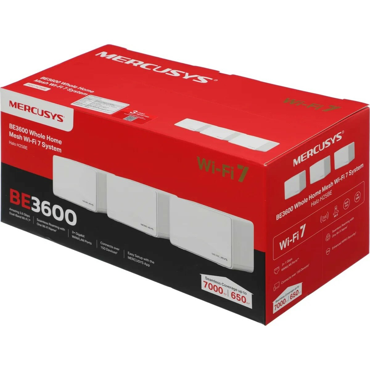 Бесшовный Mesh роутер Mercusys Halo H25BE (HALO H25BE(3-PACK)) 
