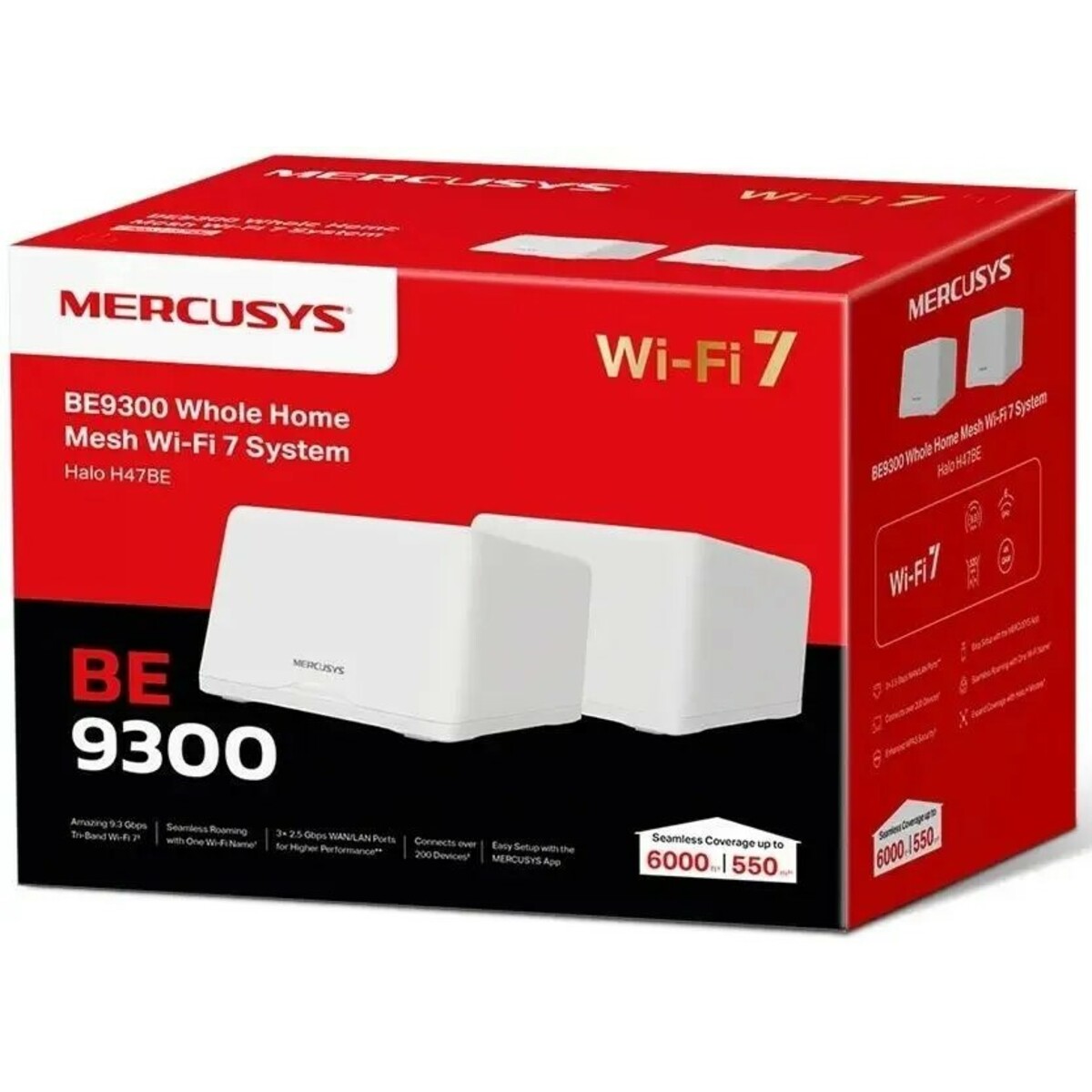 Бесшовный Mesh роутер Mercusys Halo H47BE (HALO H47BE(2-PACK)) 