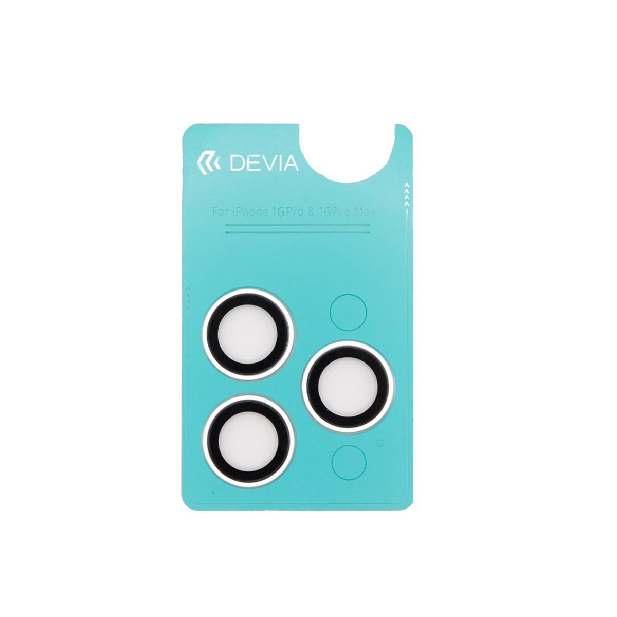Защитное стекло для камеры Devia Peak Series Lens Protector для iPhone 16 Pro / 16 Pro Max (Цвет: Bright Silver)