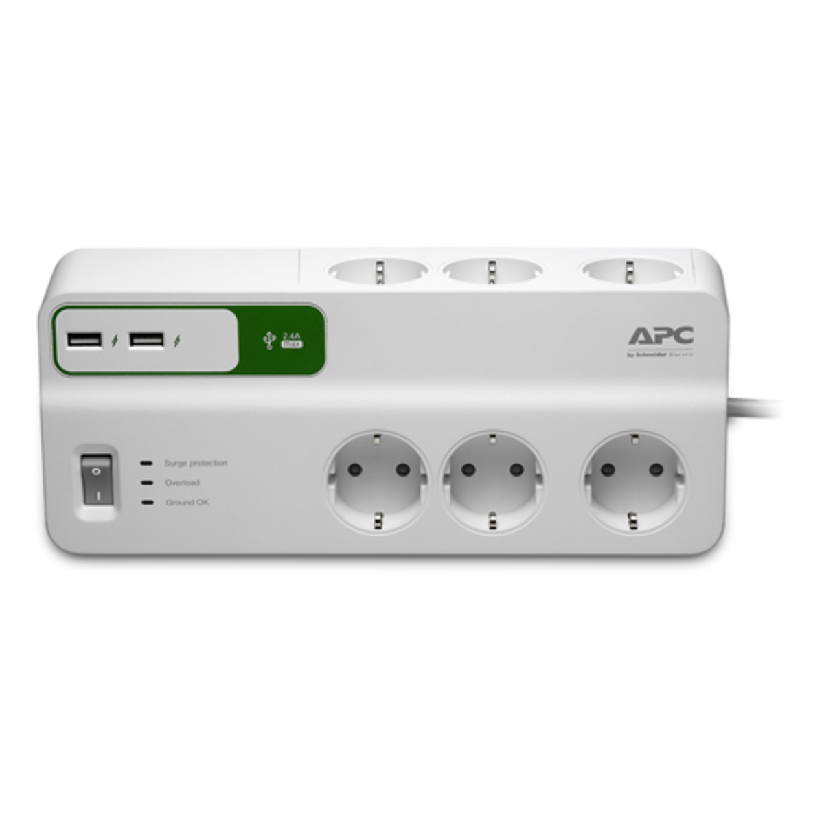 Сетевой фильтр APC PM6U-RS 2м (6 розеток) белый