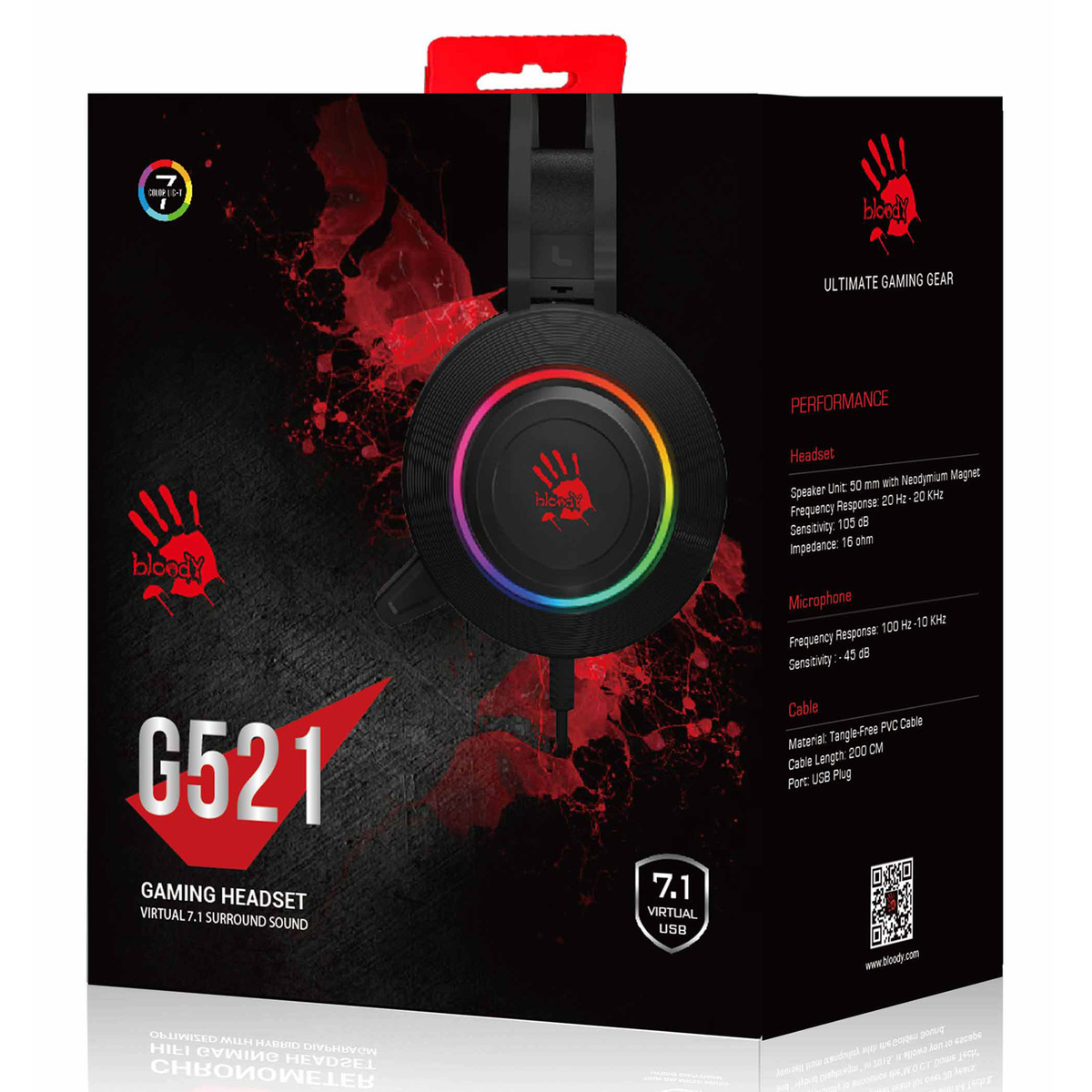 Компьютерная гарнитура A4 Bloody G521 (Цвет: Black)