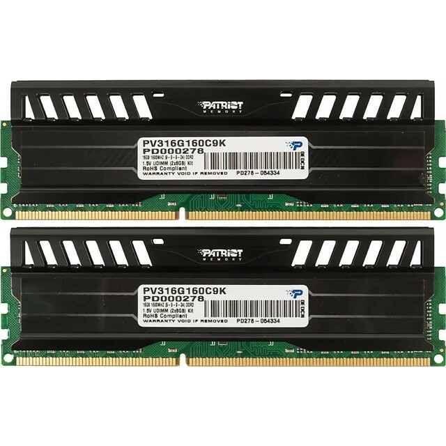 Память DDR3 2x8Gb 1600MHz Patriot PV316G160C9K