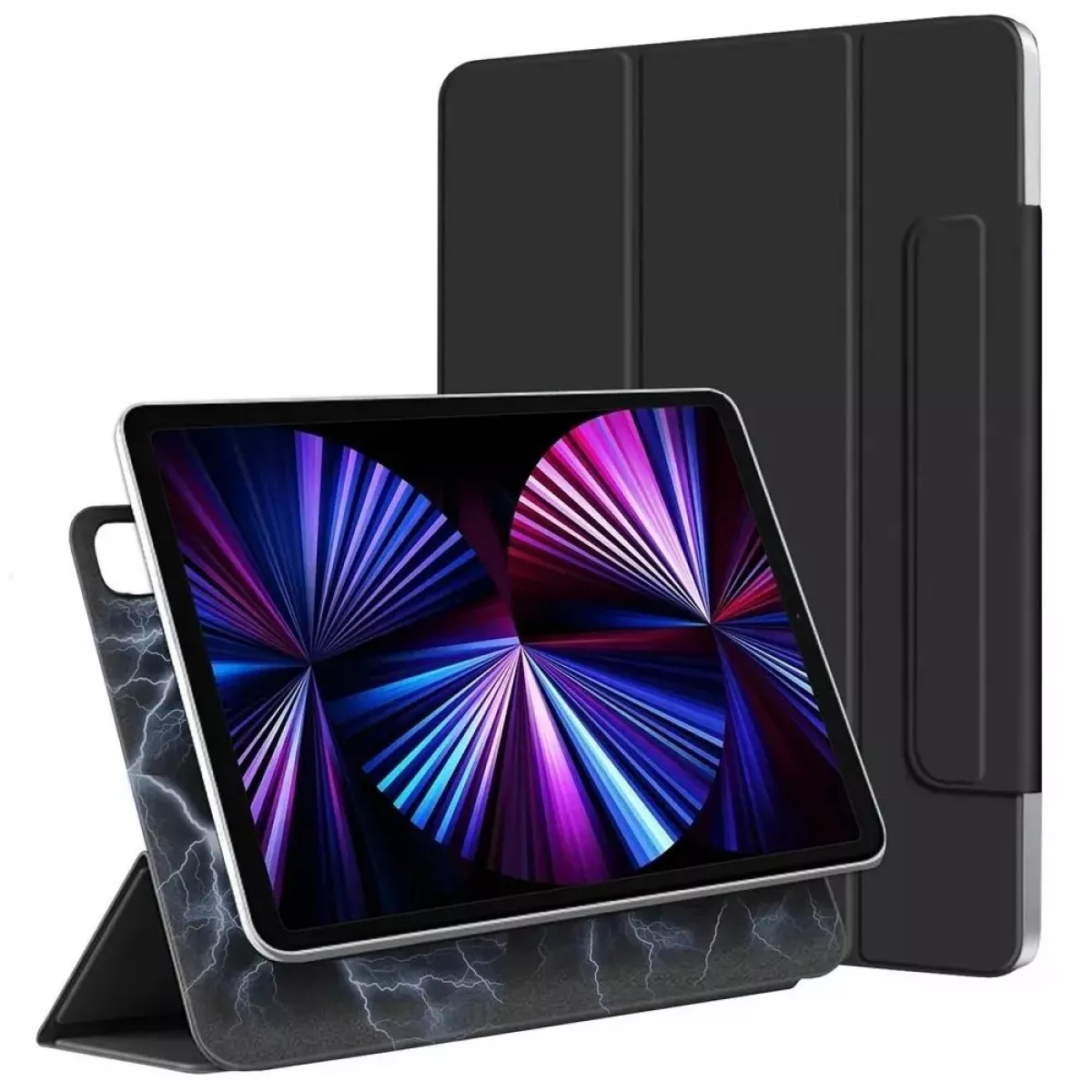 Чехол-книжка Comma Rider Series Double Sides Magnetic Case with Pencil slot для iPad Pro 12.9  (2022), черный