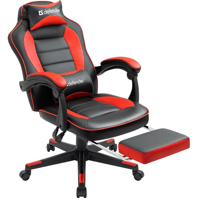 Кресло игровое Defender Tauros (Цвет: Red / Black)