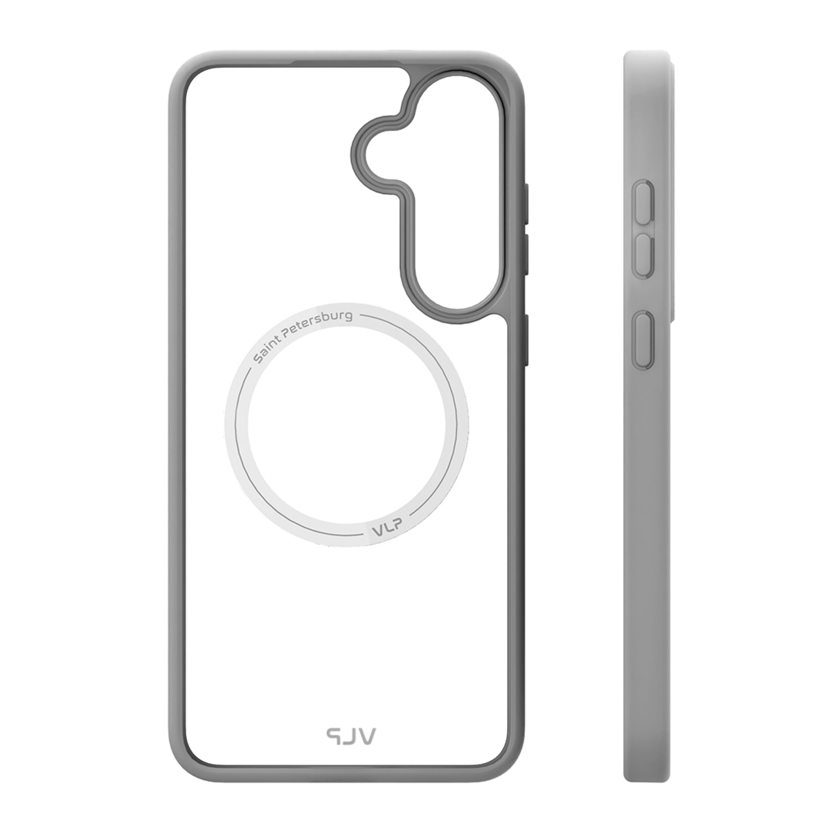 Чехол-накладка VLP Moon Case MagSafe для Samsung Galaxy S25 FE (Цвет: Grey)