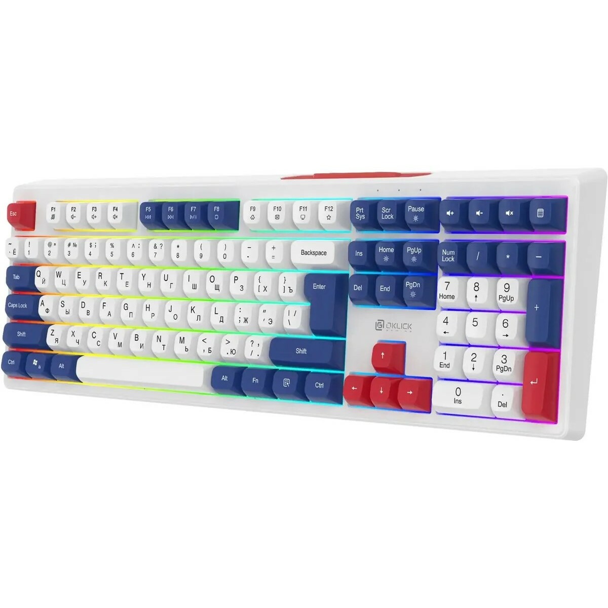 Клавиатура Oklick 725G (Цвет: White / Red)