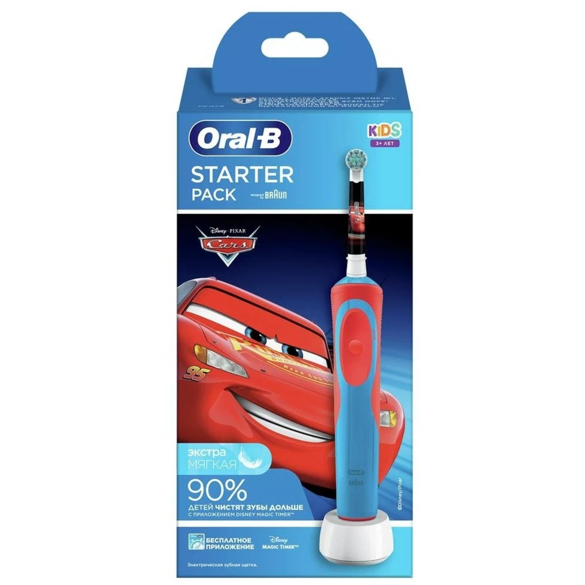 Зубная щетка электрическая Oral-B Kids Cars (Цвет: Red/Blue)