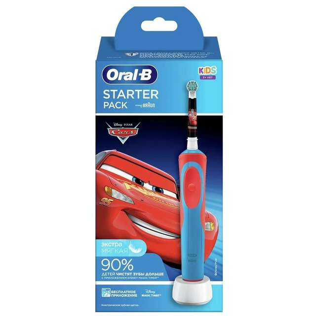 Зубная щетка электрическая Oral-B Kids Cars (Цвет: Red/Blue)