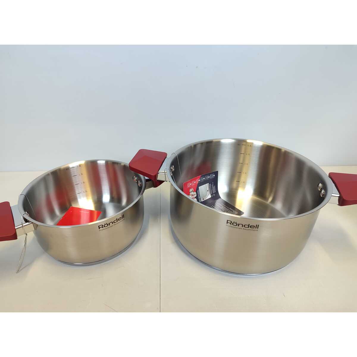 Набор посуды Rondell Strike RDS-818 (Цвет: Inox / Red)