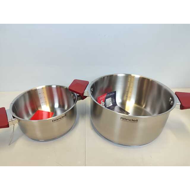Набор посуды Rondell Strike RDS-818 (Цвет: Inox / Red) Набор посуды Rondell Strike RDS-818 (Цвет: Inox / Red)