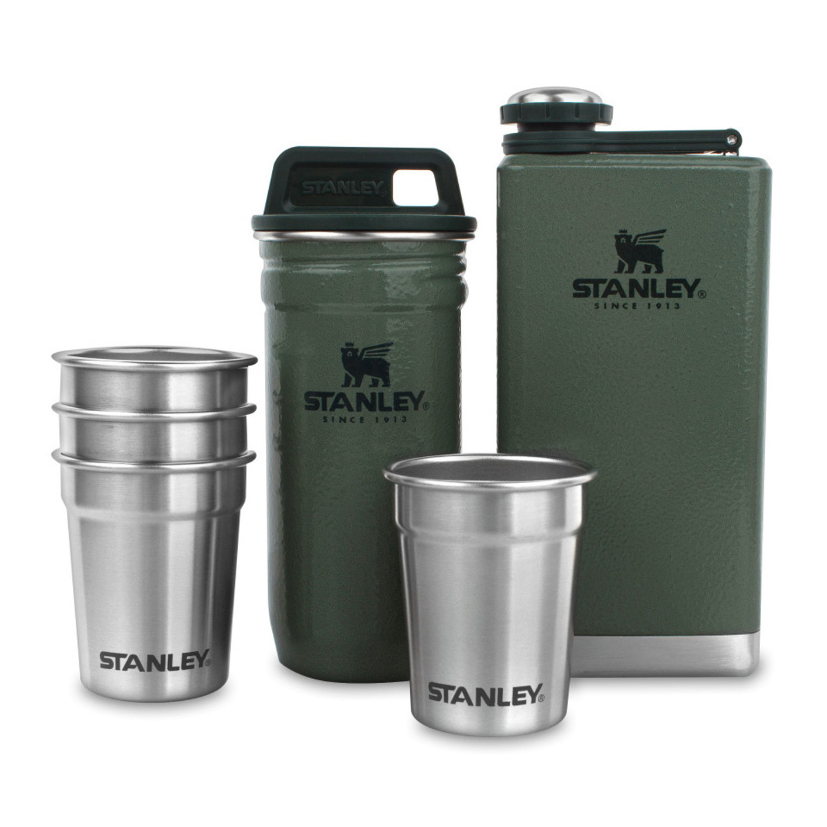 Набор термопосуды Stanley Adventure Nesting Shot Glass Set с флягой (Цвет: Green)