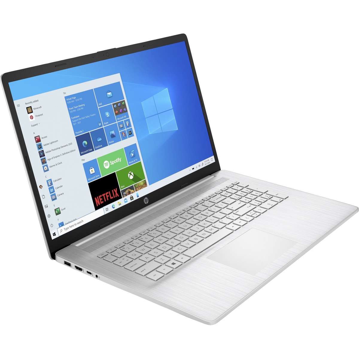 Ноутбук HP 17-cn2134ng Core i3 1215U 8Gb SSD512Gb Intel UHD Graphics 17.3 IPS FHD (1920x1080) Windows 11 Home silver WiFi BT Cam (8L378EA)