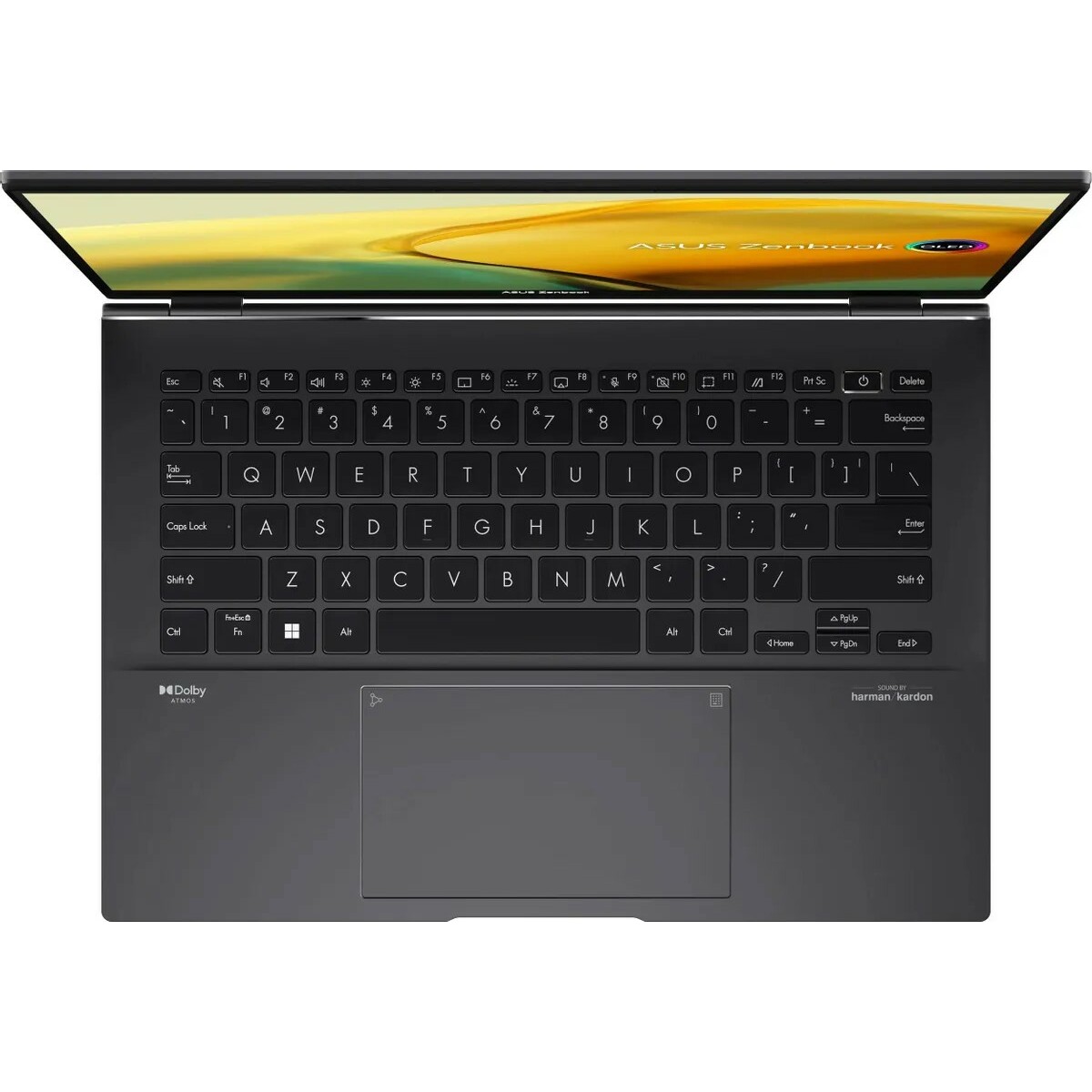 Ноутбук Asus Zenbook 14 UM3402YA-KP381W Ryzen 5 7530U 8Gb SSD512Gb AMD Radeon 14 IPS WQXGA (2560x1600) Windows 11 Home, черный WiFi BT Cam Bag (90NB0W95-M01880)