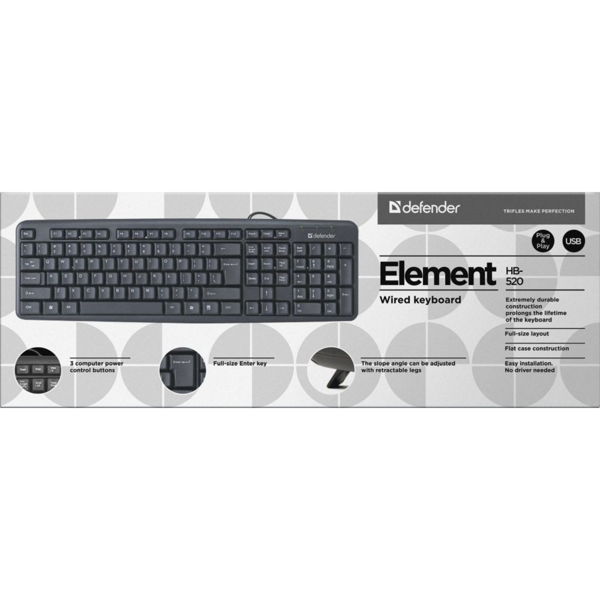 Клавиатура Defender Element HB-520 (Цвет: Black)