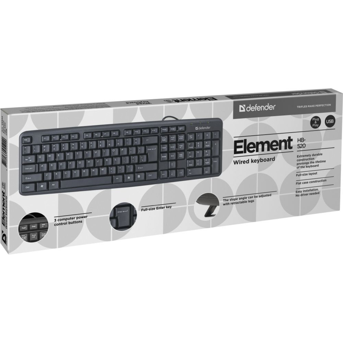 Клавиатура Defender Element HB-520 (Цвет: Black)
