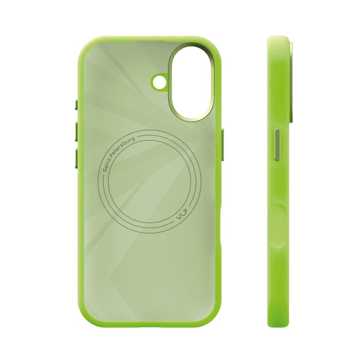 Чехол-накладка VLP Aster Pro Case with MagSafe для смартфона Apple iPhone 17 (Цвет: Lime)