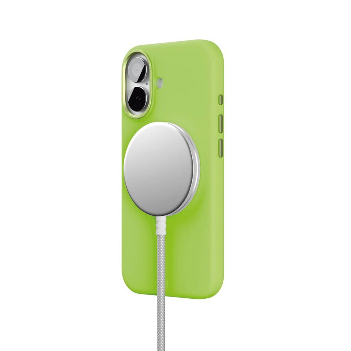 Чехол-накладка VLP Aster Pro Case with MagSafe для смартфона Apple iPhone 17 (Цвет: Lime)