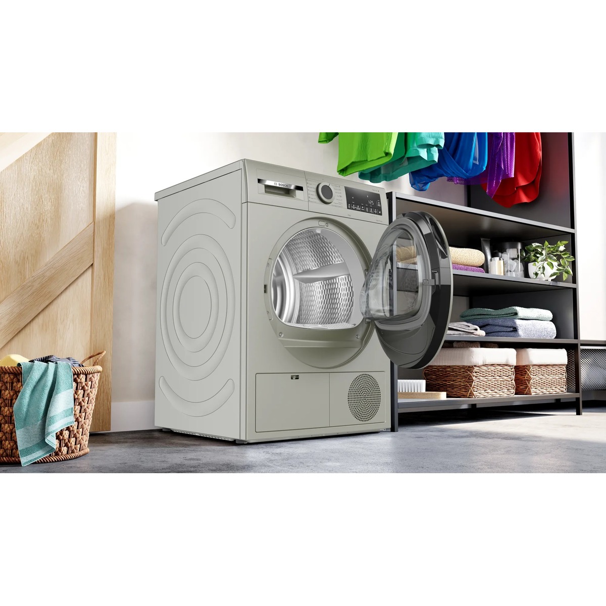 Сушильная машина Bosch WQG1420XME (Цвет: Dark Silver)