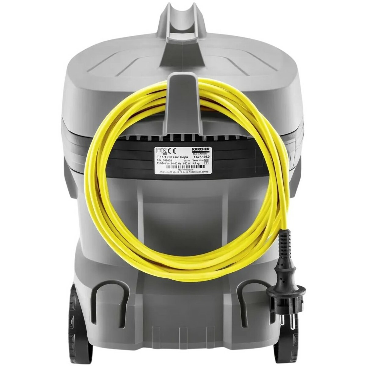 Строительный пылесос Karcher T 11 / 1 Classic *EU (Цвет: Gray / Yellow)