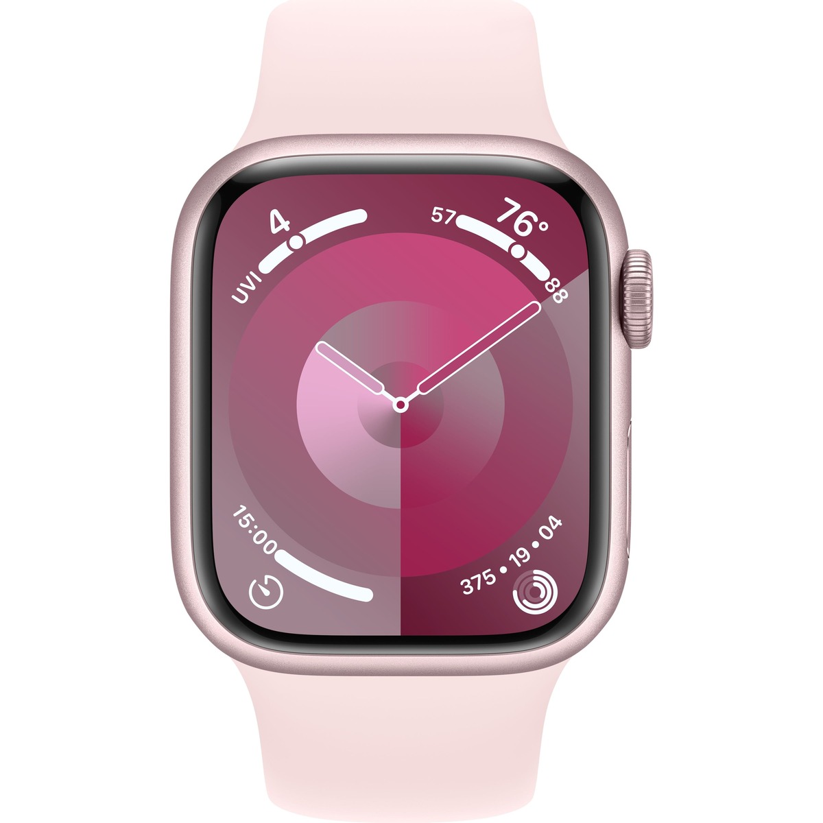 Умные часы Apple Watch Series 9 45mm Aluminum Case with Sport Band S/M (Цвет: Pink)