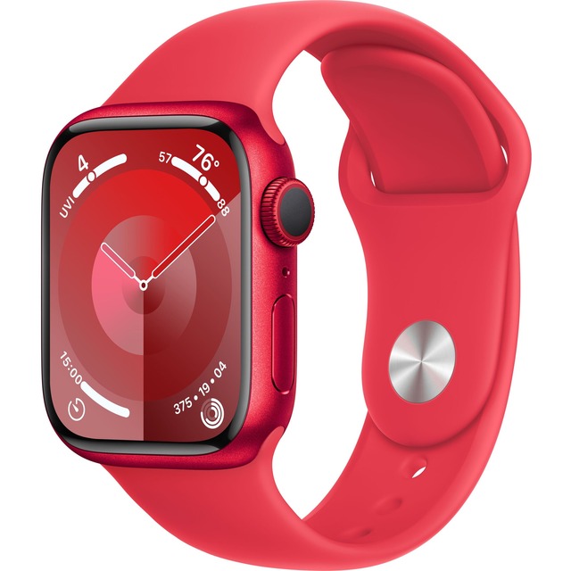 Умные часы Apple Watch Series 9 41mm Aluminum Case with Sport Band S / M (Цвет: Red)