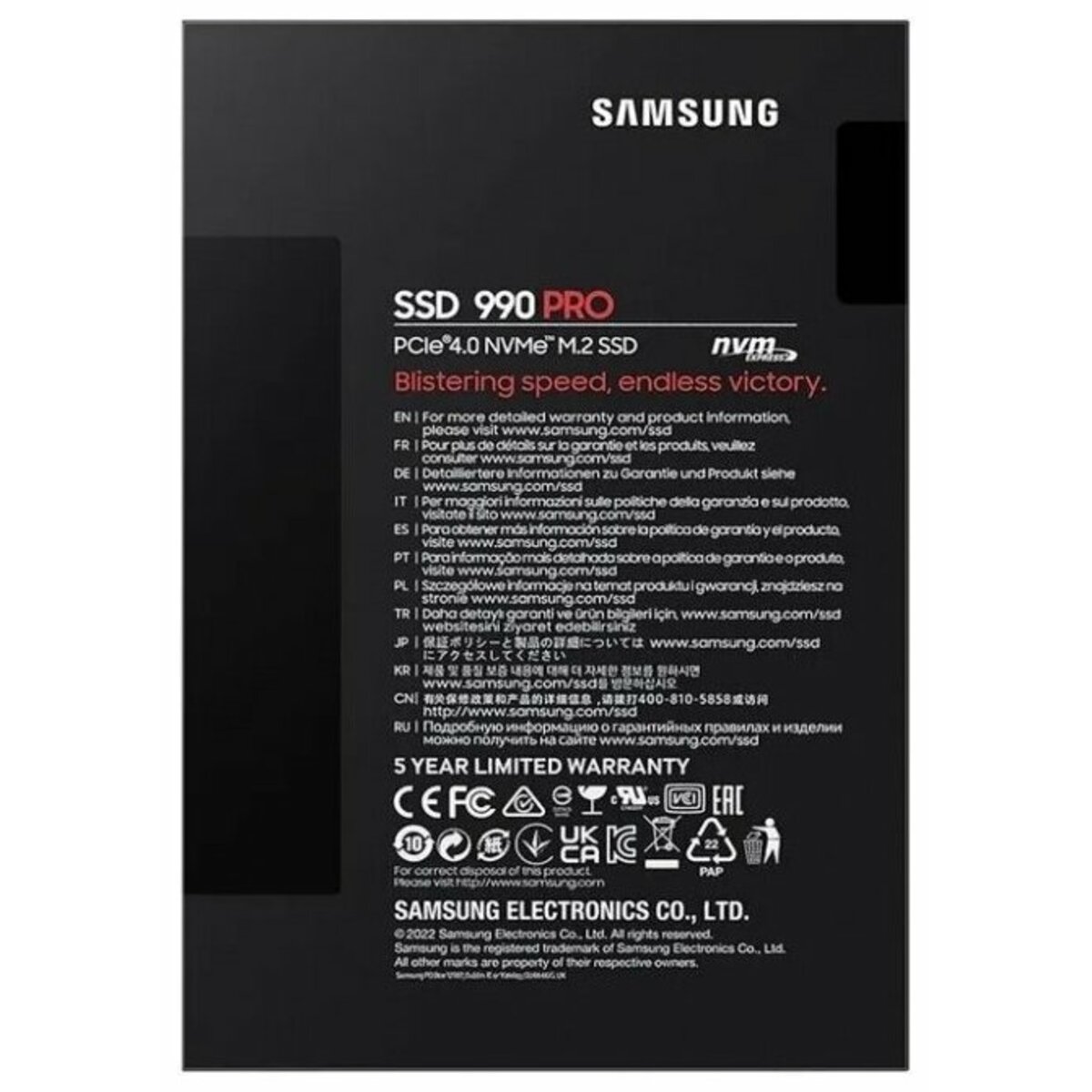 Накопитель SSD Samsung PCI-E 4.0 x4 1Tb MZ-V9P1T0BW