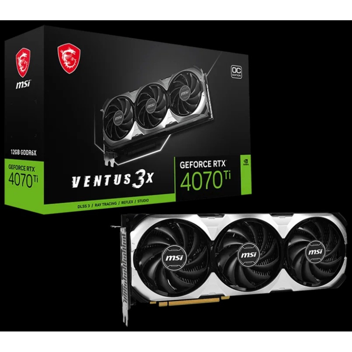 Видеокарта MSI GeForce RTX 4070 Ti VENTUS 3X 12GB OC