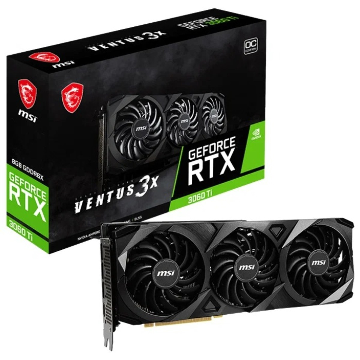 Видеокарта MSI GeForce RTX 3060 Ti VENTUS 3X 8GD6X OC