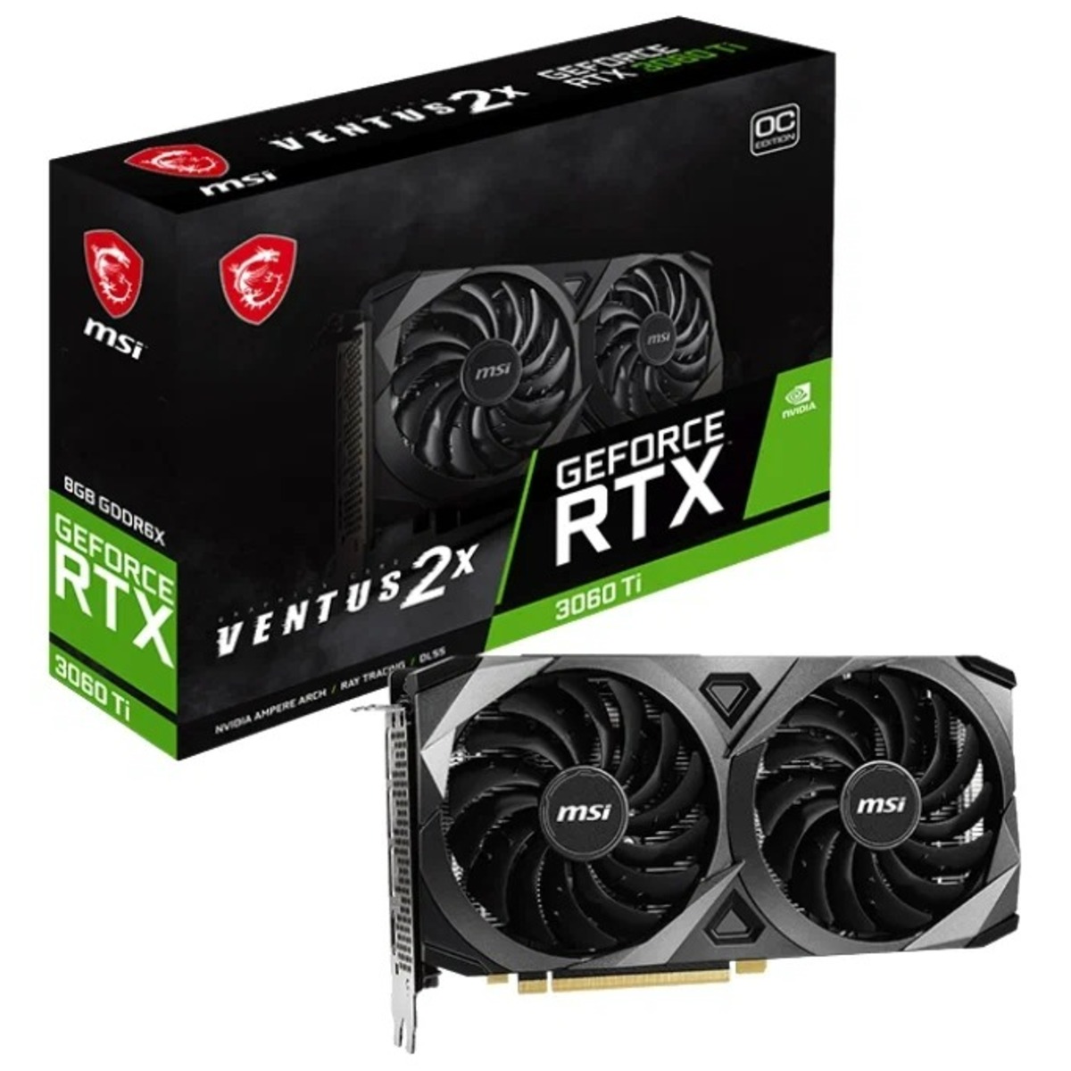 Видеокарта MSI GeForce RTX 3060 Ti VENTUS 2X 8GD6X OC