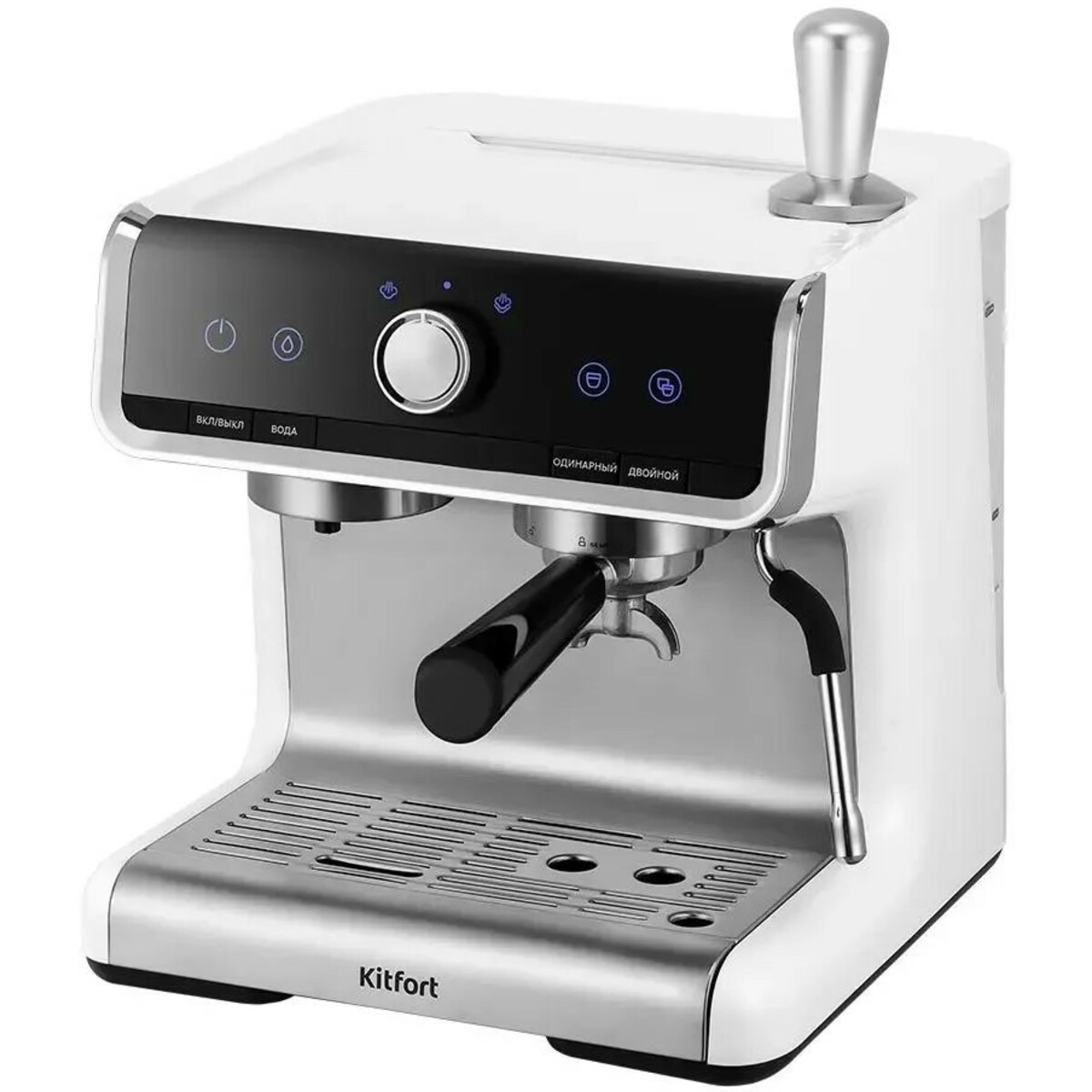 Кофеварка рожковая Kitfort КТ-7170 (Цвет: Silver/Black)