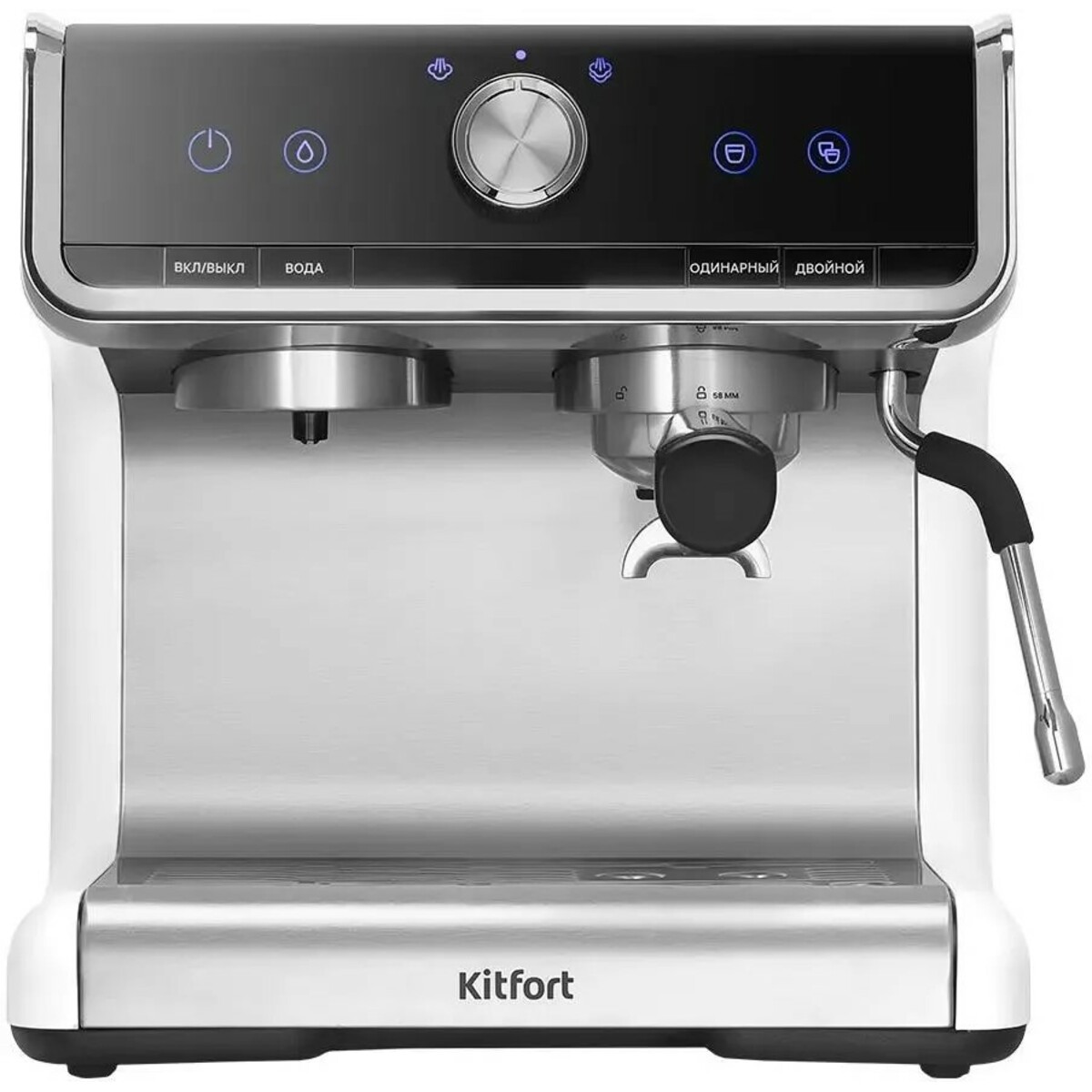 Кофеварка рожковая Kitfort КТ-7170 (Цвет: Silver/Black)