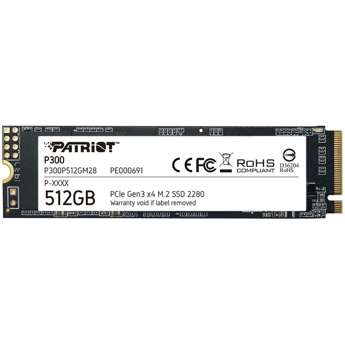 Накопитель SSD Patriot PCI-E 3.0 x4 512Gb P300P512GM28 P300 M.2 2280