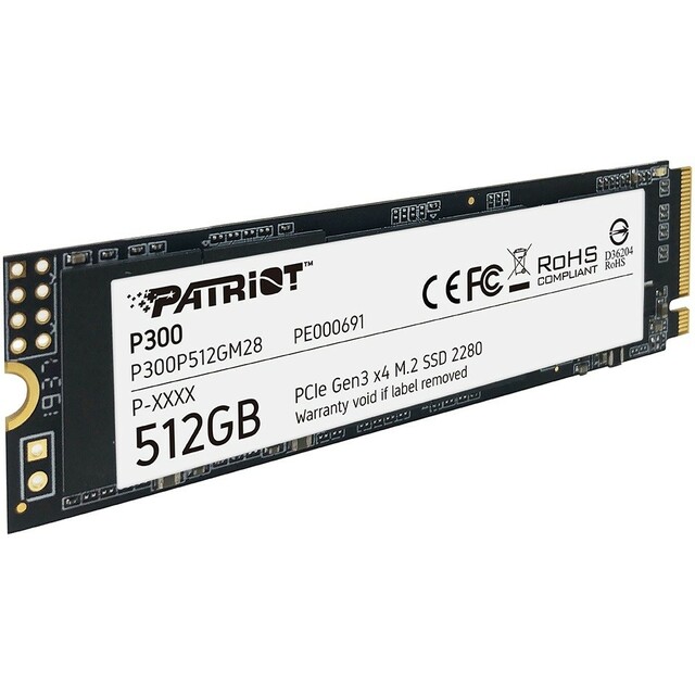 Накопитель SSD Patriot PCI-E 3.0 x4 512Gb P300P512GM28 P300 M.2 2280