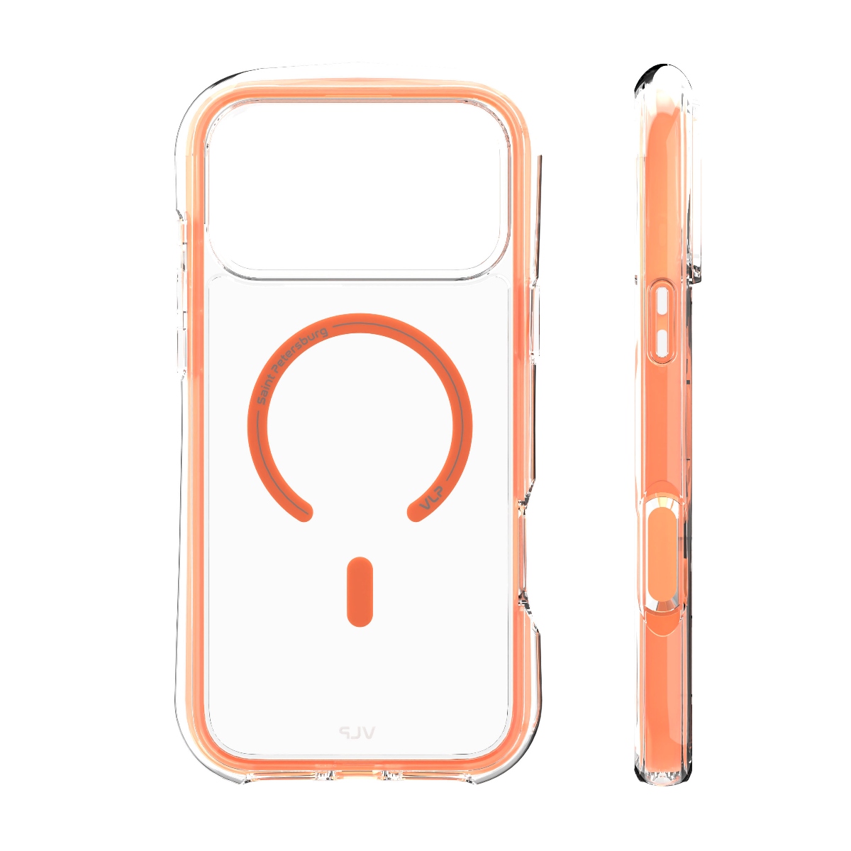 Чехол-накладка VLP Bubble Case with MagSafe для смартфона Apple iPhone 17 Pro Max (Цвет: Orange)