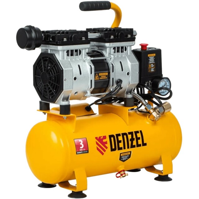 Компрессор поршневой Denzel DLS650 / 10 (Цвет: Yellow)