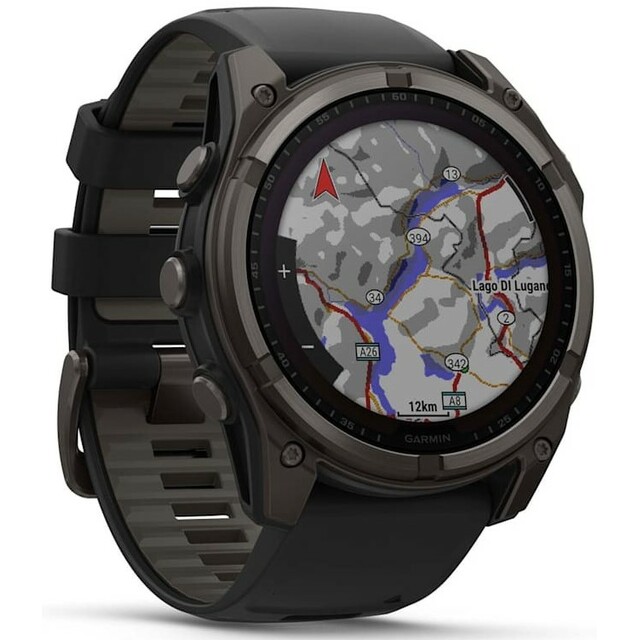 Умные часы Garmin Fenix 8 51mm Solar Sapphire DLC (Цвет: Titanium Carbon Gray)