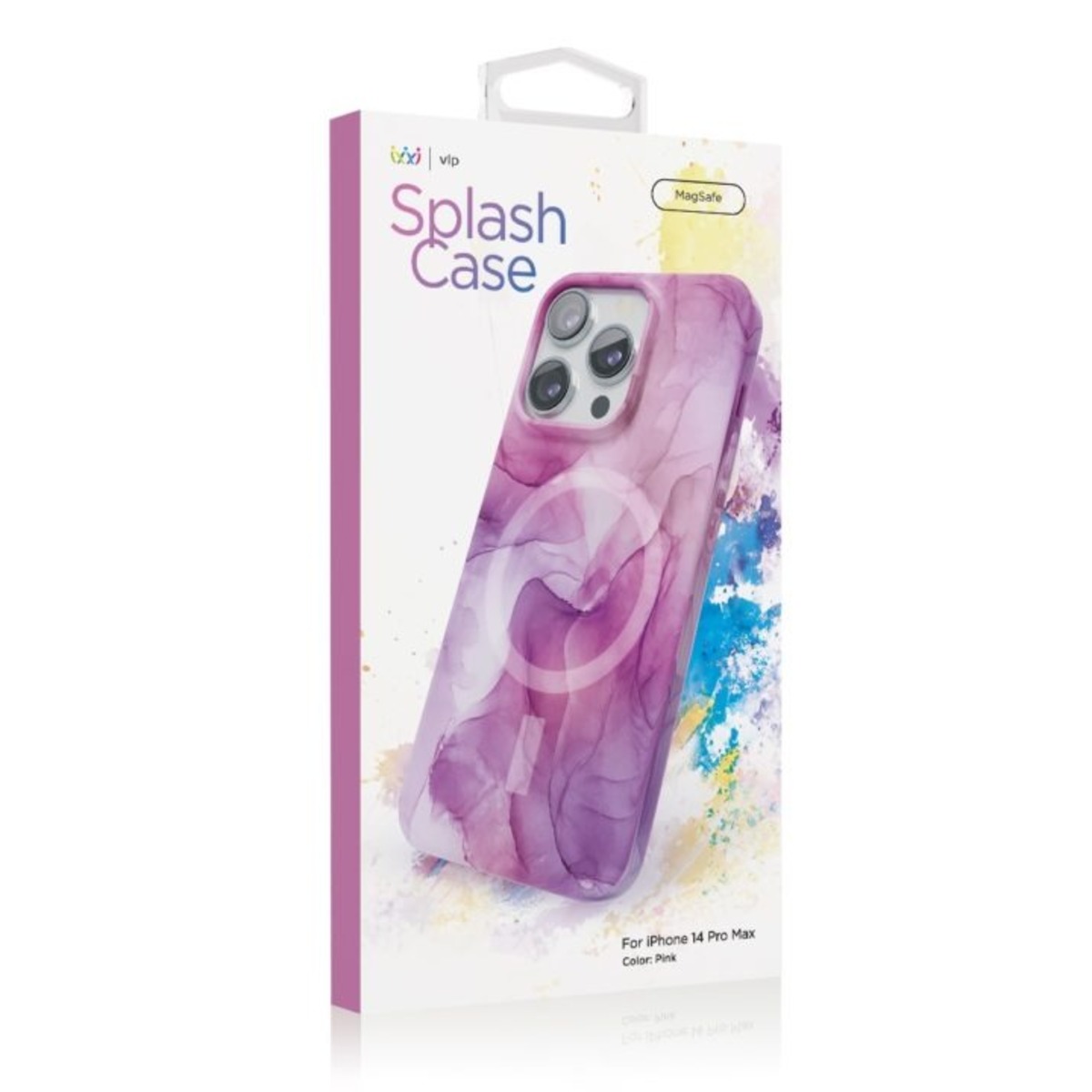 Чехол-накладка VLP Splash Case with MagSafe для смартфона Apple iPhone 14 Pro Max (Цвет: Pink)