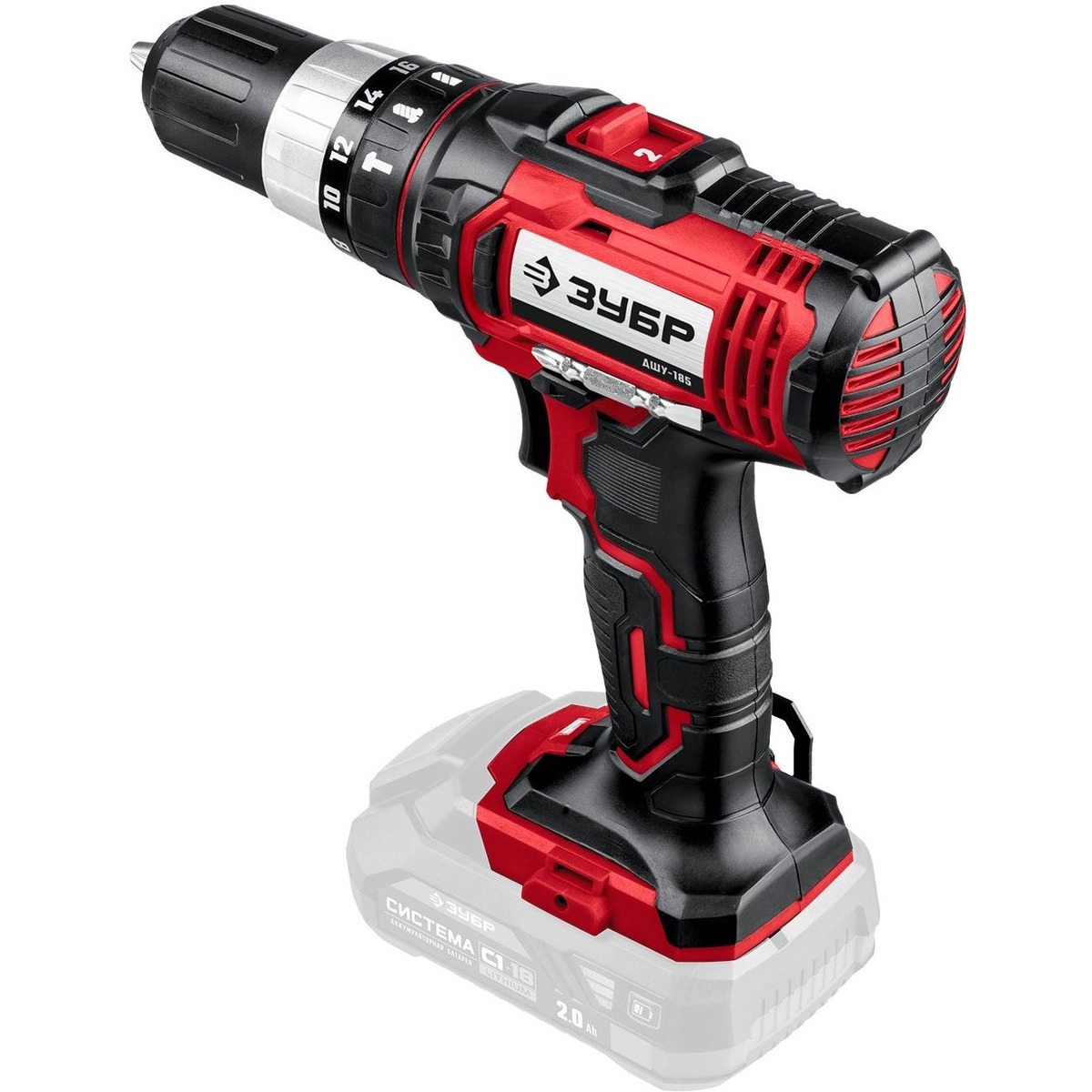 Дрель-шуруповерт Зубр ДШУ-185 (Цвет: Black / Red)