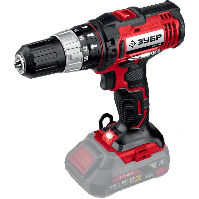 Дрель-шуруповерт Зубр ДШУ-185 (Цвет: Black / Red)