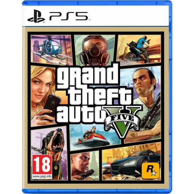 Купить Игра для PS5 PlayStation Grand Theft Auto 5 (18+) <> в СПб недорого | Выгодные цены на Игра для PS5 PlayStation Grand Theft Auto 5 (18+) <>, покупка в кредит (Артикул 00395939)