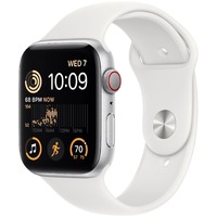 Умные часы Apple Watch SE (2022) 44mm Aluminum Case with Sport Band (Цвет: Silver/White)